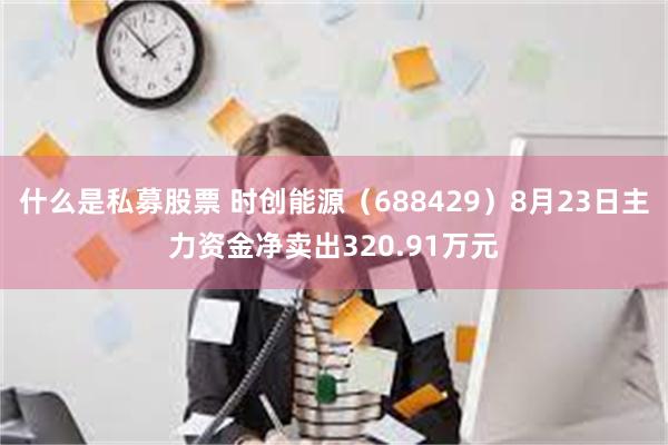 什么是私募股票 时创能源（688429）8月23日主力资金净卖出320.91万元