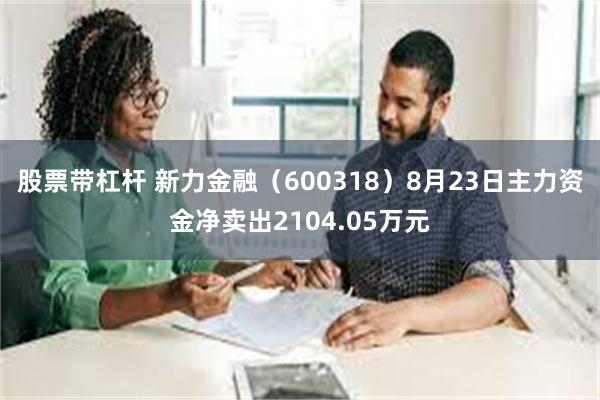 股票带杠杆 新力金融（600318）8月23日主力资金净卖出2104.05万元