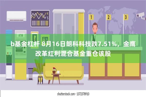 b基金杠杆 8月16日朗科科技跌7.51%，金鹰改革红利混合基金重仓该股